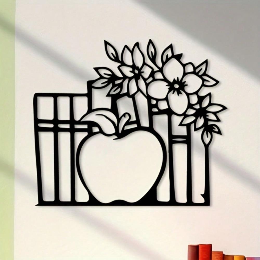 Metal Wall Art School Principal Sculpture Iron Floral Design Office Decor Gift Educators