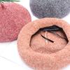 Female autumn and winter woolen bud hat literary small fresh three-dimensional painter hat warm knitted beret