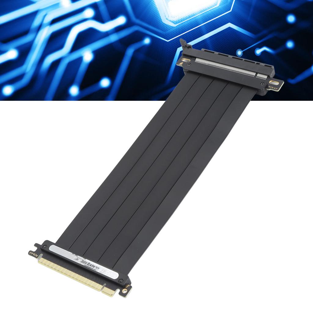 PCIe 4.0 X16 GPU Riser Cable 16X Flexible Cable High Speed Extension Port Adapter 180 Degree   Shielded PCIe Extension Cable