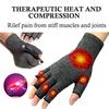 1Pair Winter Compression Arthritis Gloves Rehabilitation Fingerless Gloves Anti Arthritis Therapy Gloves Wrist Support Wristband