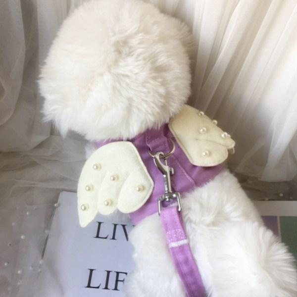 Bokja Nailsang Hundegeschirr Bändchengeschirr Flügelgeschirr Set Führleine Flügelgeschirr blau 1 Set