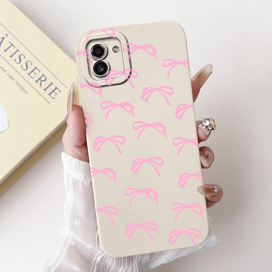 For Samsung Galaxy A03 Case SM-A035F Silicone Cover Popular Flower Lens Protective Bumper For Samsung A03 4G A 03 GalaxyA03 Capa