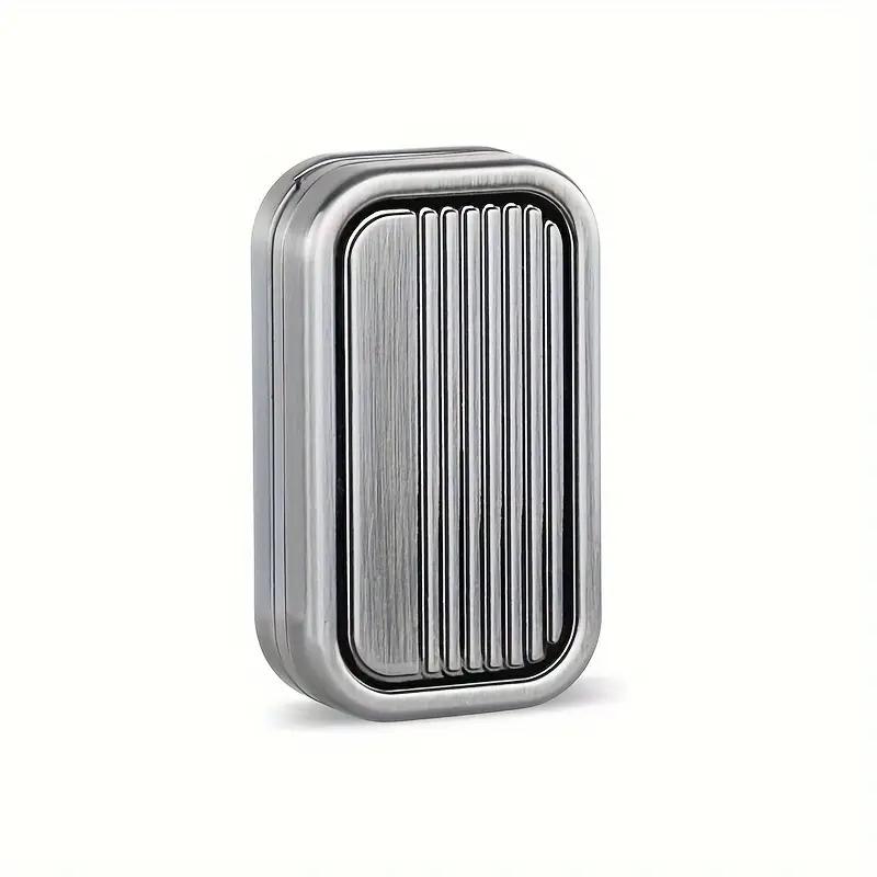 Topmix Silver 3-Stage Strength Magnetic Push Slider Metal Edc Hand Spinner Fidget Toys Autism Sensory Toys Adhd Anxiety Stress Relief