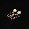 Earrings for gold ear white Miyabi Grace earrings women, cuffs, hoops, popular, painless, non-pierced earrings, swinging, large, pearls, large,