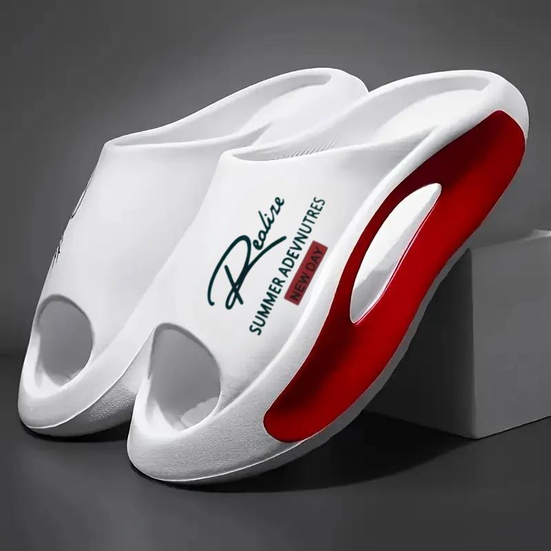 Lightweight EVA Slide Black and White Cartoon Design, Exposed Toes, Comfortable All Year Round, Casual Indoor/outdoor