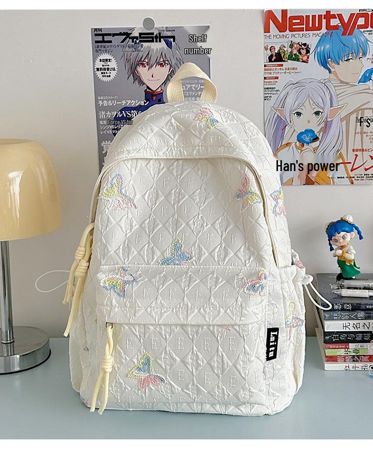 

Japanese-Style Large Capacity Schoolbag for Girls - Versatile Backpack for College, High School, and Junior High Students Without accessories