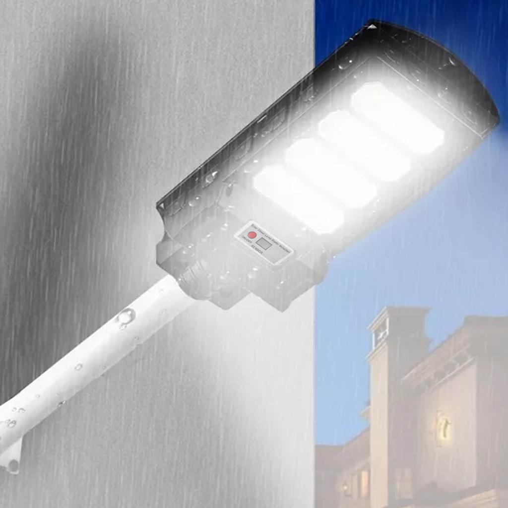 Solar-Straßenleuchte IP65 Wasserdicht Wetterfest LED Außen-Sensorlampe für Garten Terrasse 200W