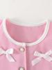 Two-piece set for girls, Korean style, elegant, three-dimensional bow ribbon, irregular design top and basic versatile comfortable shorts.