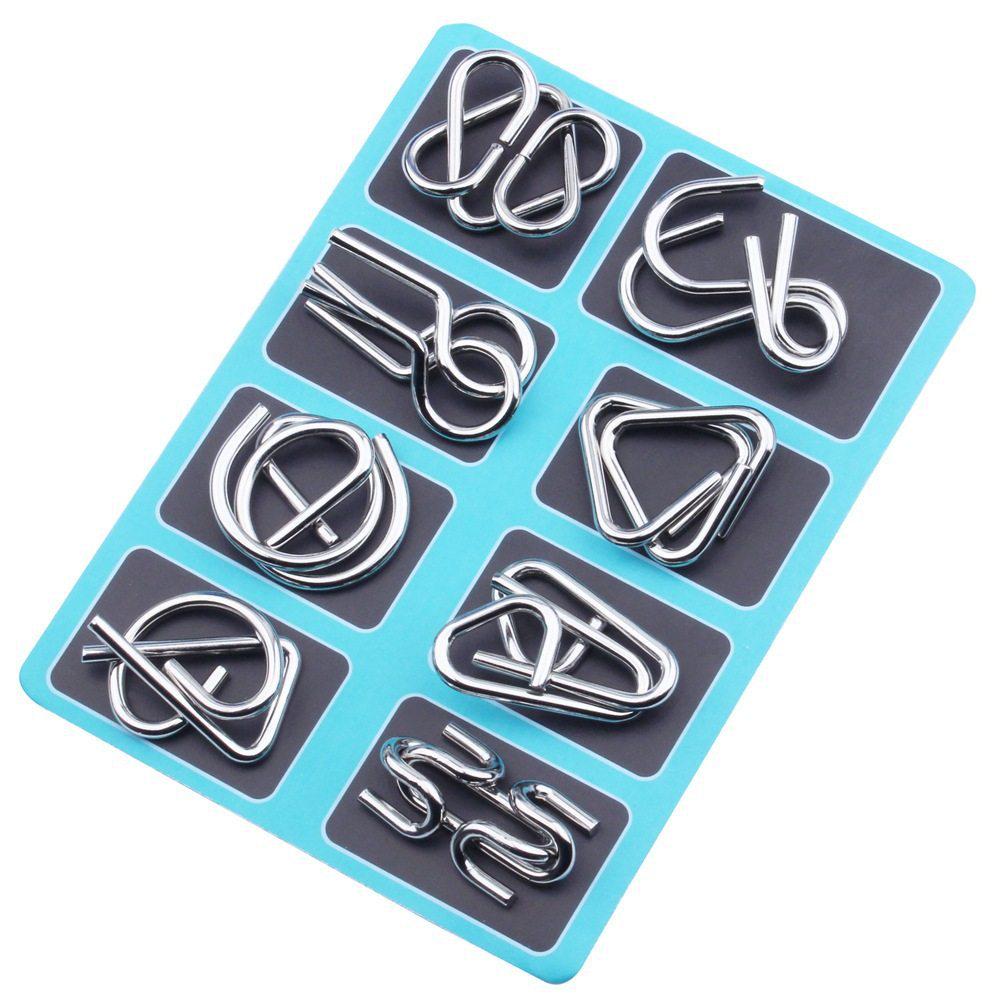 

Educational Eight-Piece Puzzle Set for Kids - Brain-Teasing Ring Game