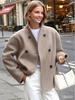 Autumn 2025 Double-Breasted Wool Coat - Casual British Style