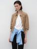 ATELIER NAIN Nova Semi Crop Suede Shirt(Bl-4351)