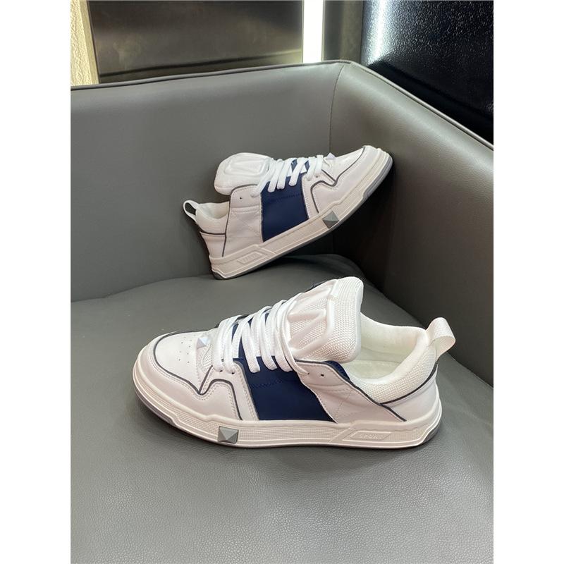 Leather Board Shoes Autumn New Color Matching Thick Sole Breathable Youth Sports Leisure Tt