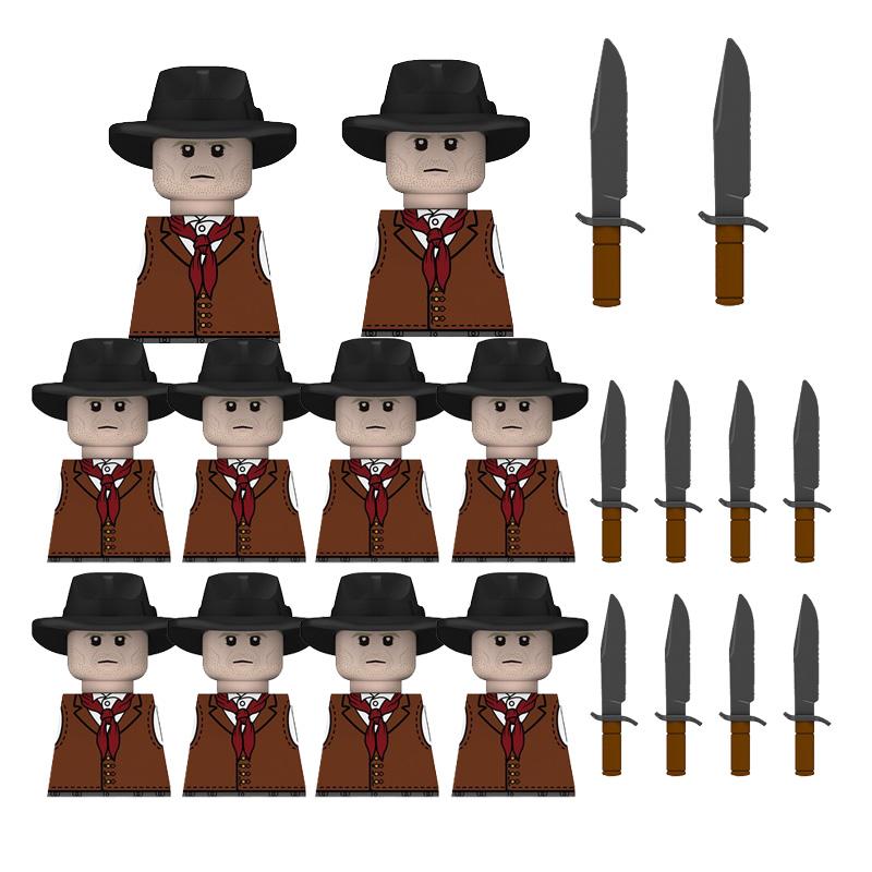Kids Toys Civil War Volunteer Corps Infantry Soldiers West Cowboy  Weapon Equipment Figures Sets Childrens Birthday Gifts