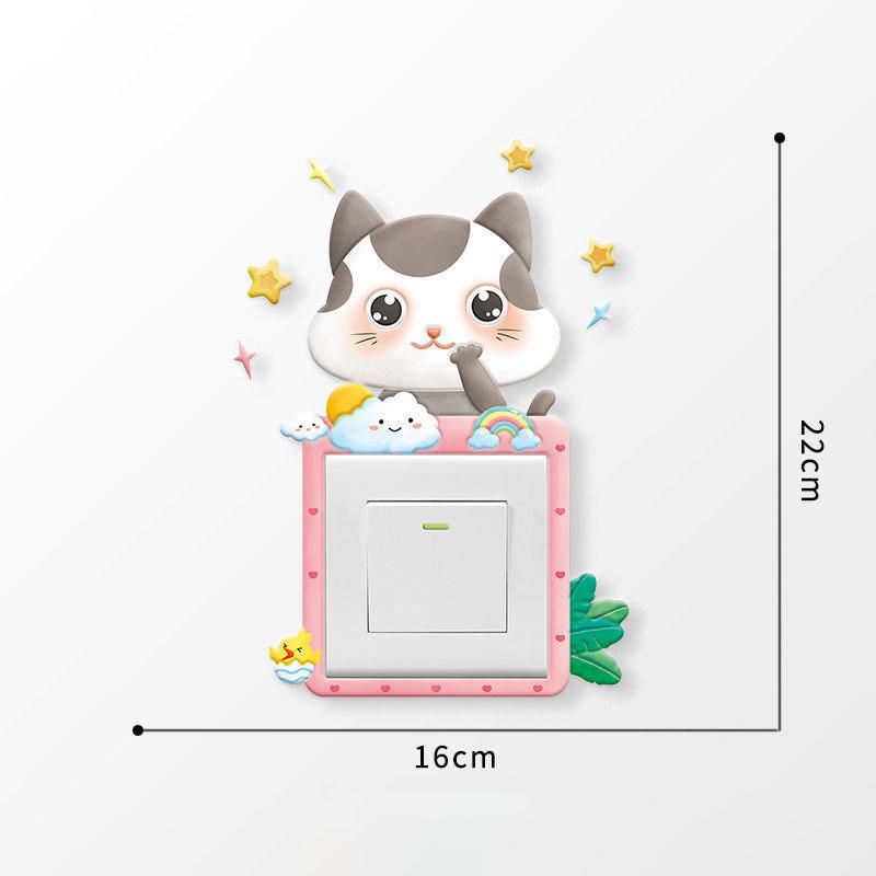 

Unicorn Switch Sticker 3D Cartoon Kids Room Decor luminous Stickers Switch Cover Wall Light Unicorn Socket Stickers Decoration for 86 switch