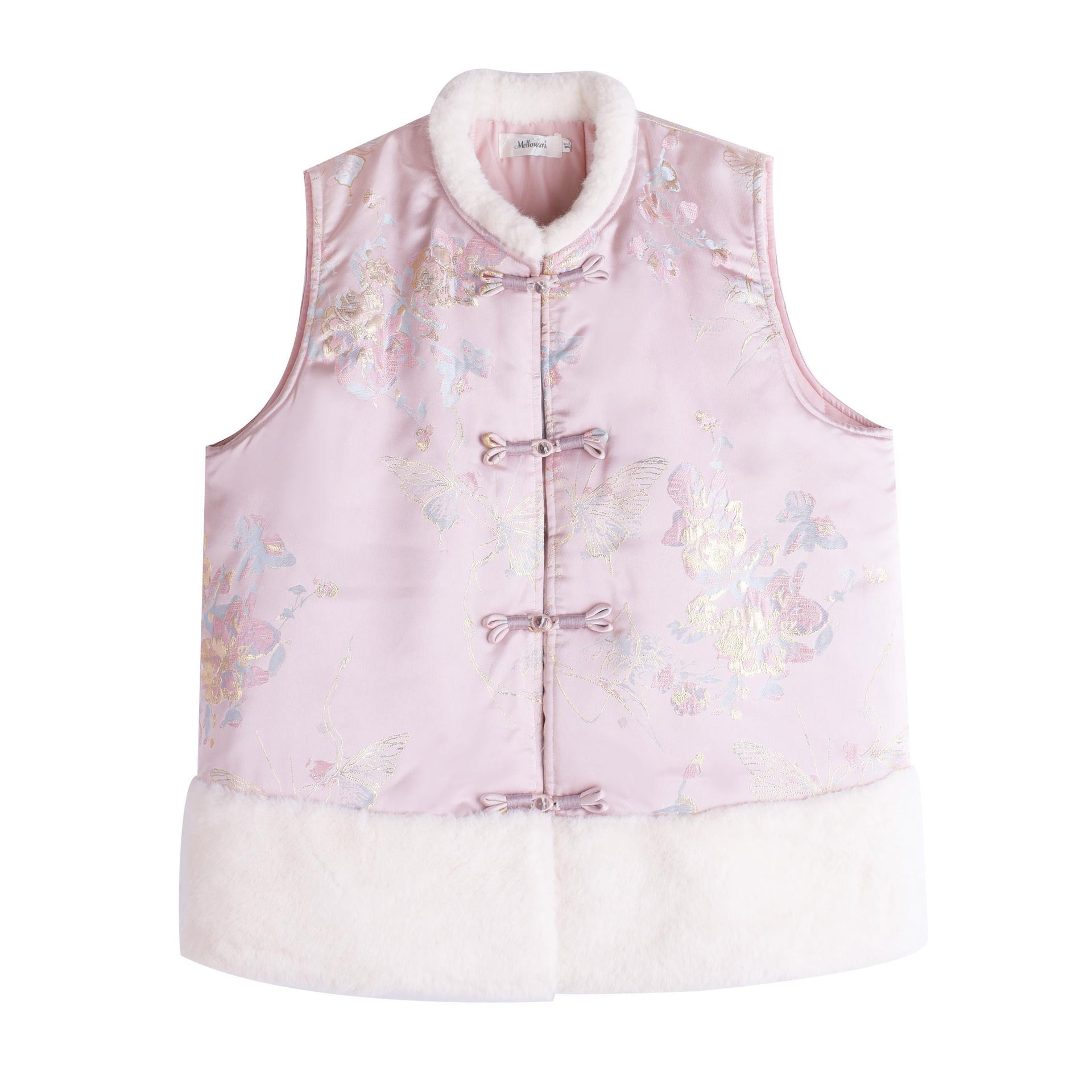 Stand Collar Plus Size Jacquard Padded Vest - Winter Style Women s Clothing 1XL