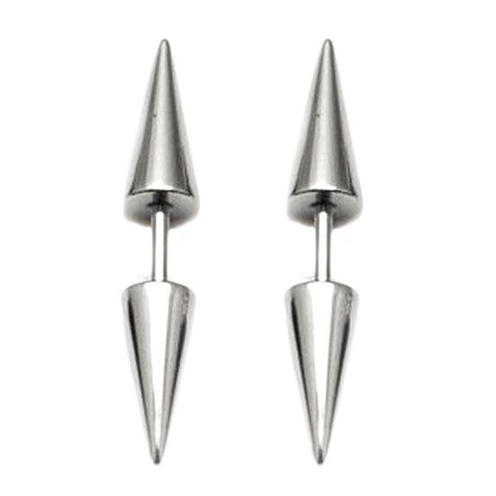 1 Pair Stud Earring Fine Workmanship Women Accessories Portable Unisex Double Rivet Spike Earrings for Pub