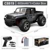 C8819 1:20 4WD Rc Car Off-road with LED Lights Full-scale Simulation Professional 2.4G Remote Control Cars Pickup Truck Toy