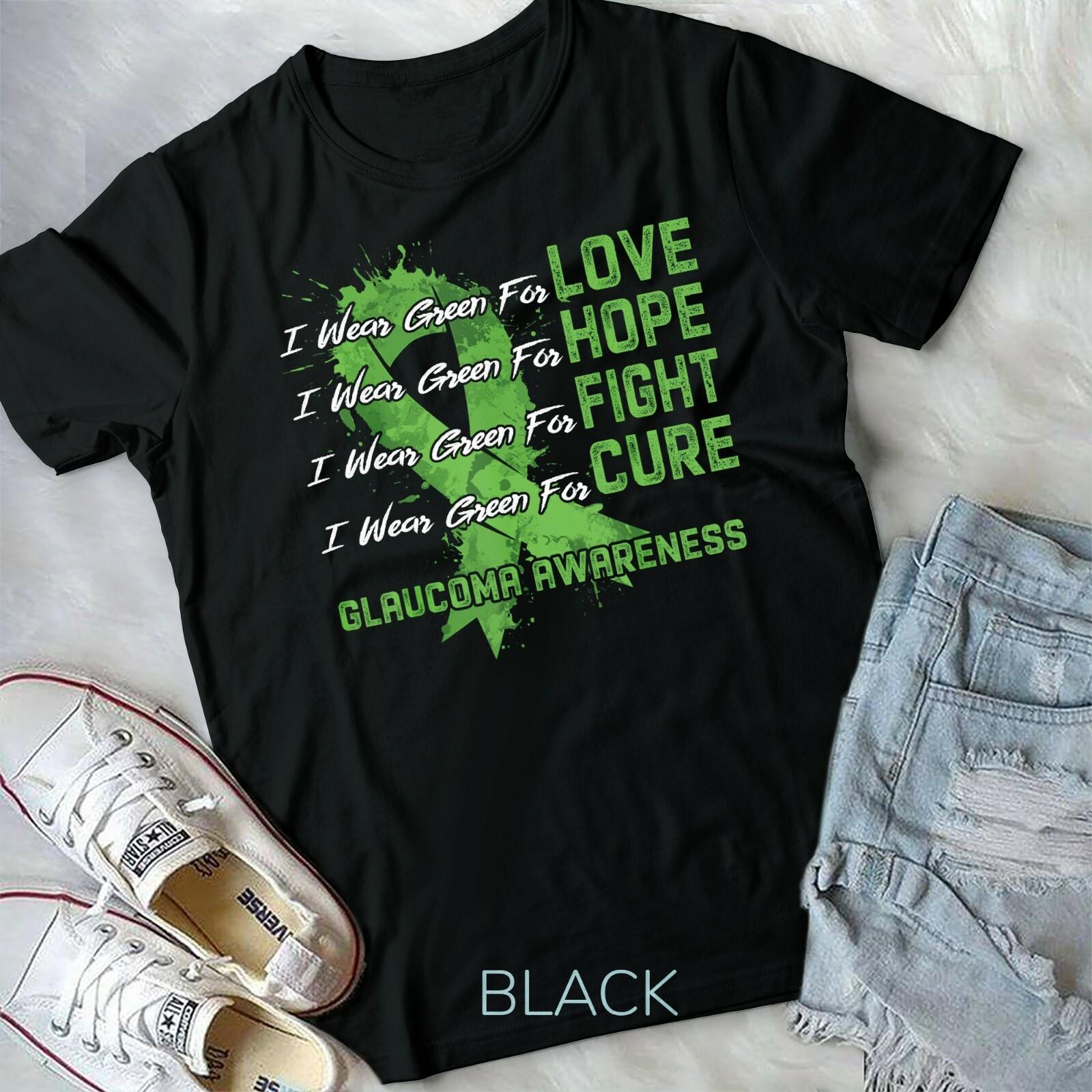 I Wear Green For Glaucoma Awareness T-shirt Unisex Youth T-shirt XXXL