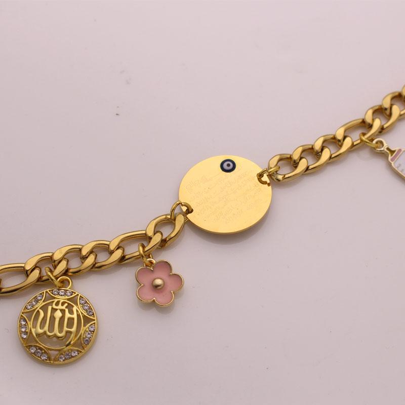 islam muslim Allah Quran AYATUL KURSI stainless steel baby Bracelets
