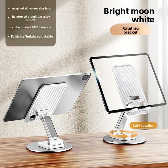 Metal Alloy Phone Holder With 360 Degree Rotation And Adjustable Height For Desk Organizer
