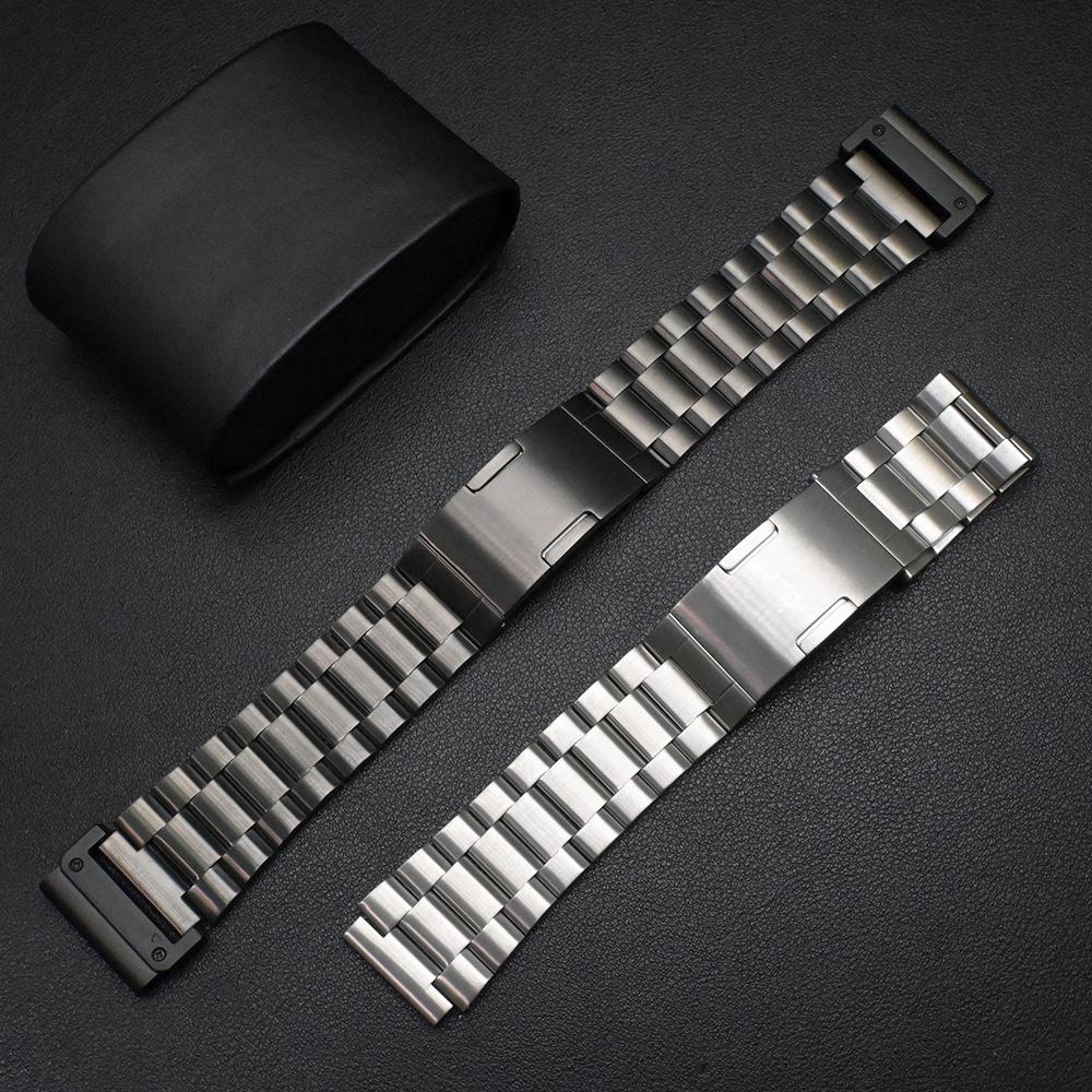 26mm Stainless Steel Band for Garmin Fenix 8 51mm Fenix 7X Pro 51mm Garmin Fenix 6X 7X Quick Fit Metal Strap for Garmin Enduro 3
