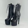European Peep Toe High Heel Boots - 17cm Style for Runways, Nightclubs & Fashion Shows