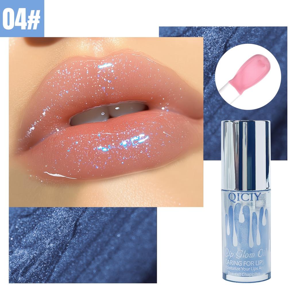 Pearlescent Color-Changing Lip Gloss,Natural Shining EffectLong-Lasting Moisturizing and Hydrating Lip Plumping Mirror Lip Glaze