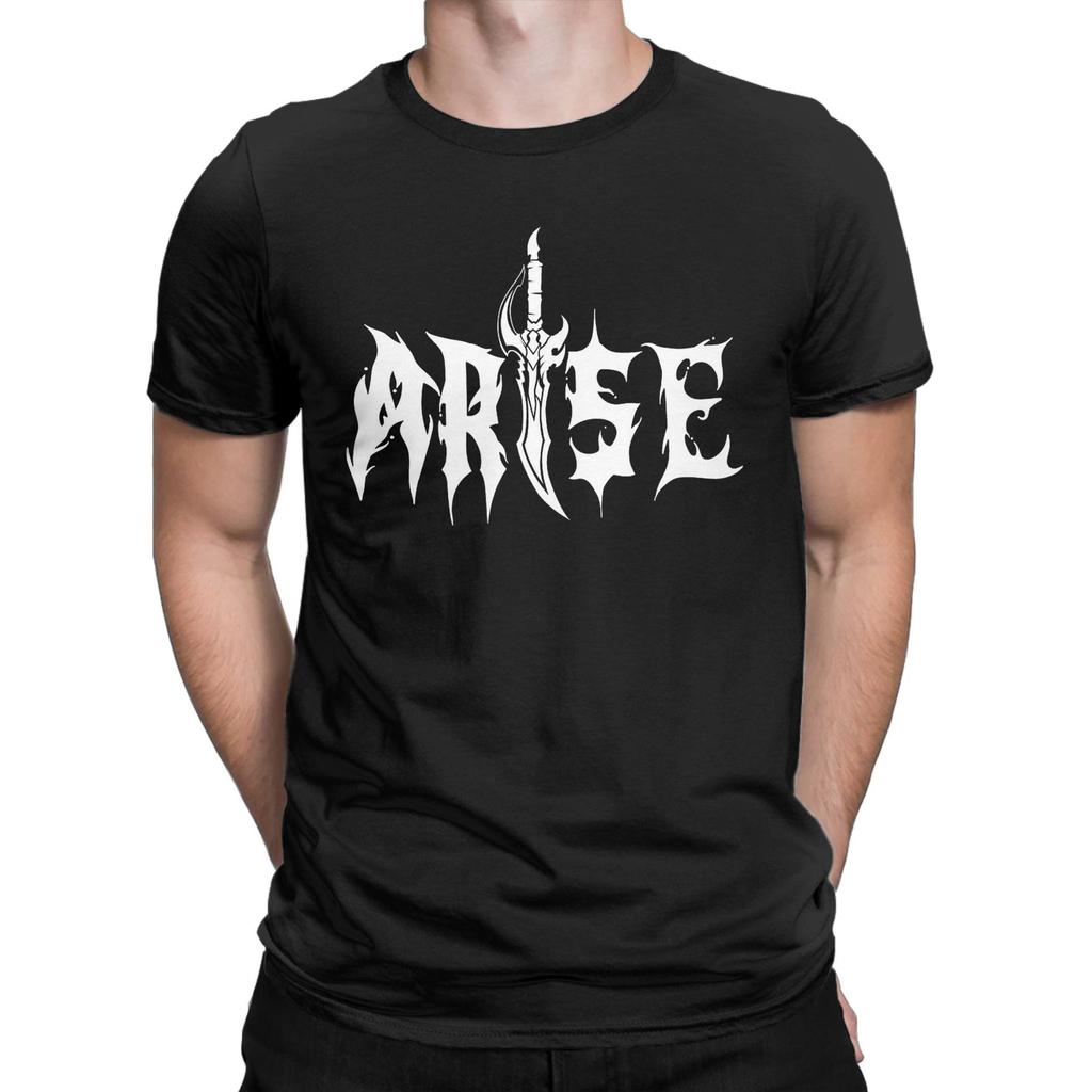 Herren T-Shirt ARISE! 005 Solo Leveling Sung Jinwoo Neuartige Baumwoll-T-Shirts Kurzarm T-Shirts Rundhals Kleidung Geschenkidee