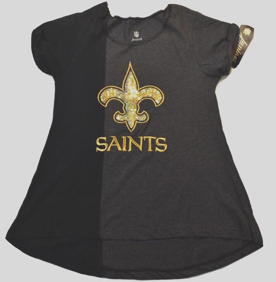 NFL Juniors Collection New Orleans Saints Football Shirt Top New Small (3/5) S