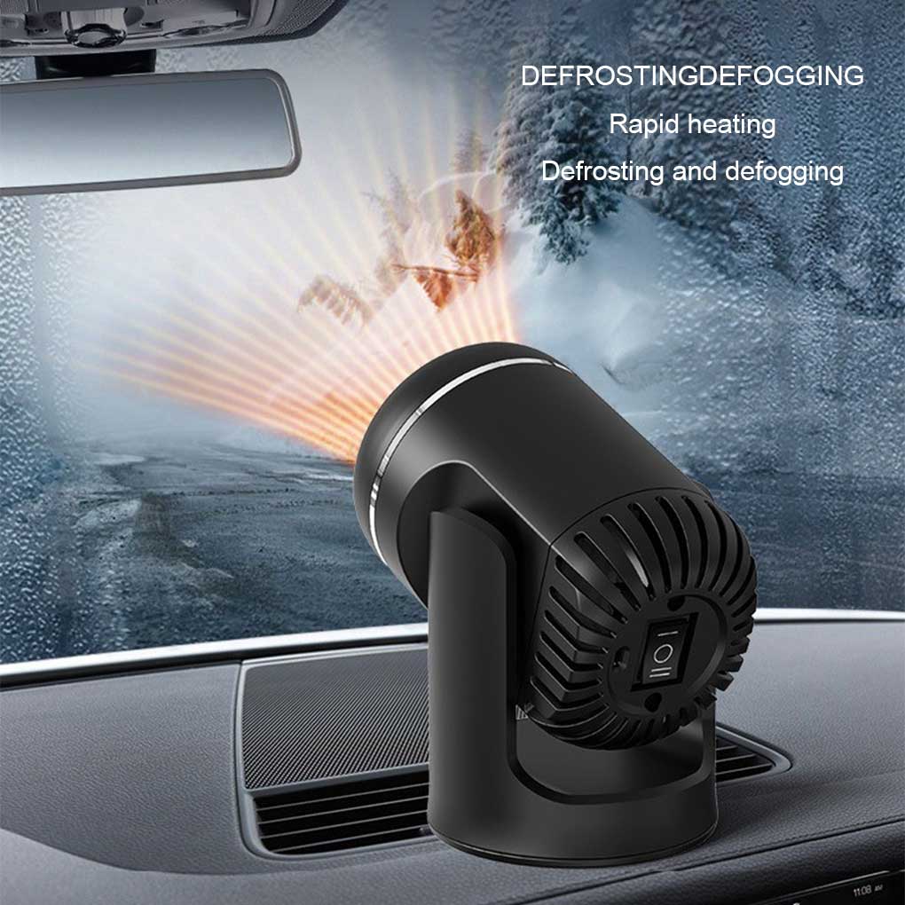 Car Interior Electric Heater Windshield Defogger Truck RVs Vehicle Windscreen Demister Heating Fan Automotive Automobile