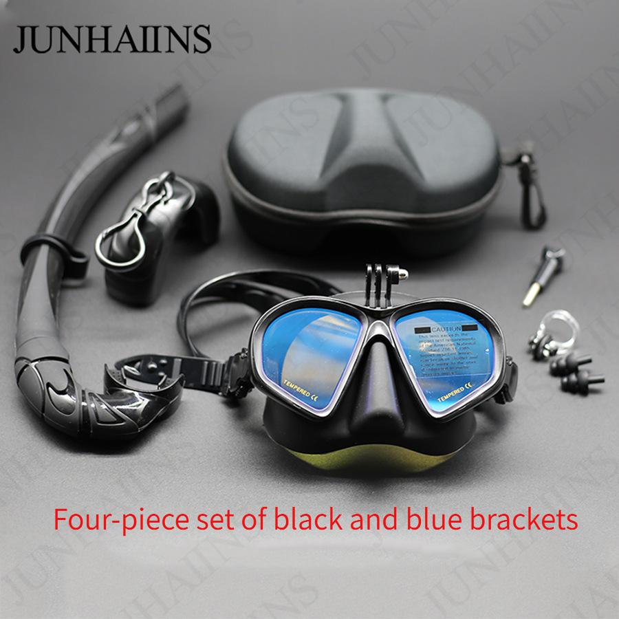 Low Volume Freediving Snorkeling Mask Anti-Fog Tempered Glass Soft Silicone Myopia Available Scuba Diving Goggles for Men Women