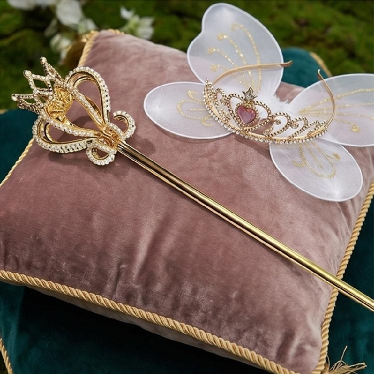 Enchanting Cosplay Jeweled Walking Stick with Pearls Accents Embedded Metal Roleplay Wand Ideal for Costume Parties Gift