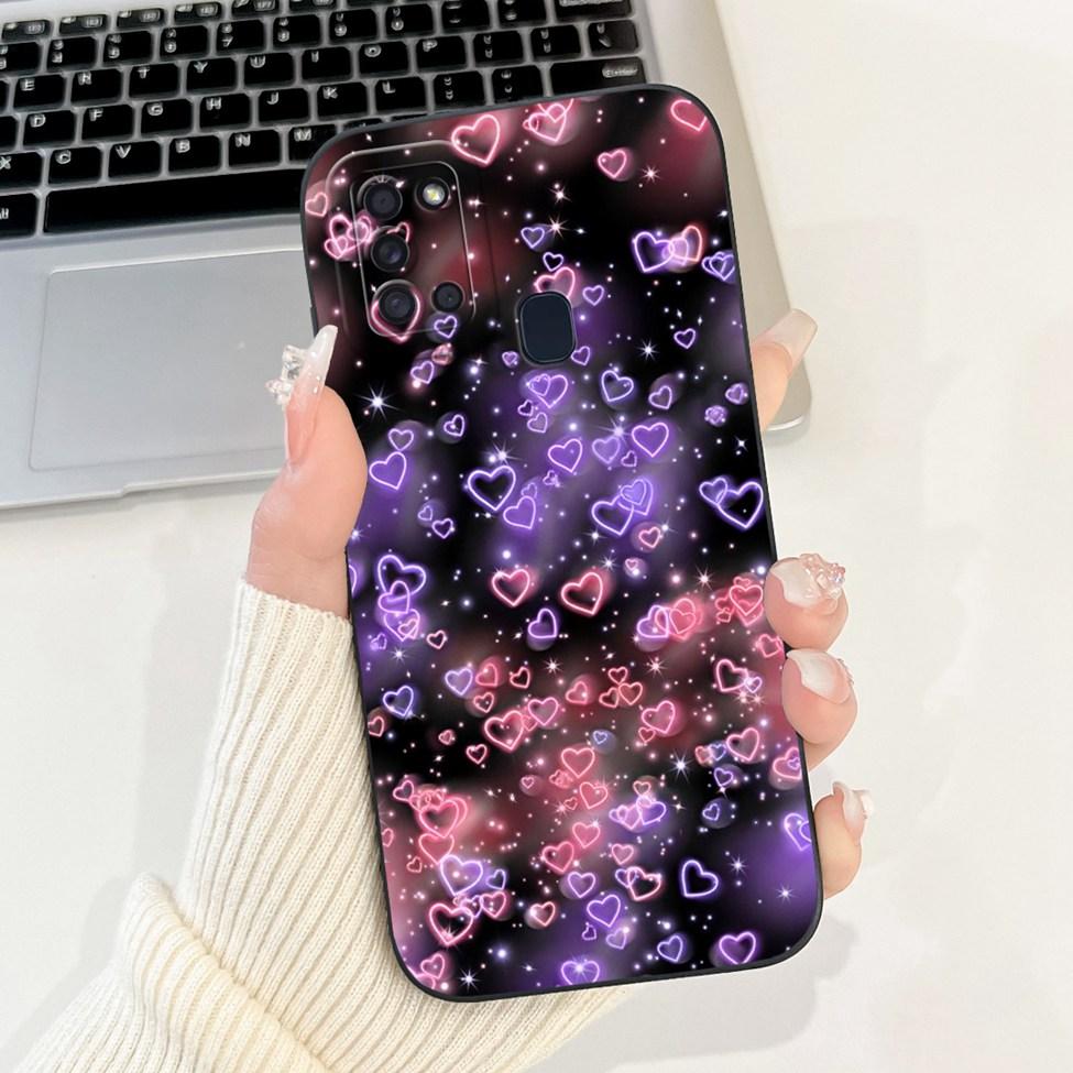 For Samsung A21s Case A217F Silicone Cute Fashion Butterfly Love Painted Cover For Samsung A21s Galaxy A21s Phone Case SM-A217M