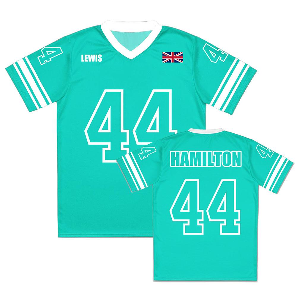 

Number 44 Lewiss Hamilton Jersey Racing Driver No.44 Design Graphic 3D Print Merch Tees Summer V-neck Unisex T-shirt Male Shirt 6XL