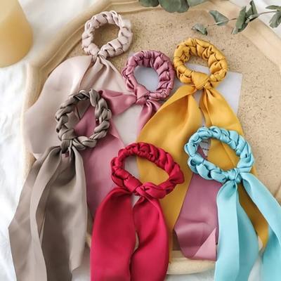 Damen Schlichtes Verdrehtes Gopchang Band Scrunchie Haarband