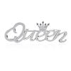 Letter Brooch Queen Temperament Suit Brooch  Gem Versatile Cardigan Pin