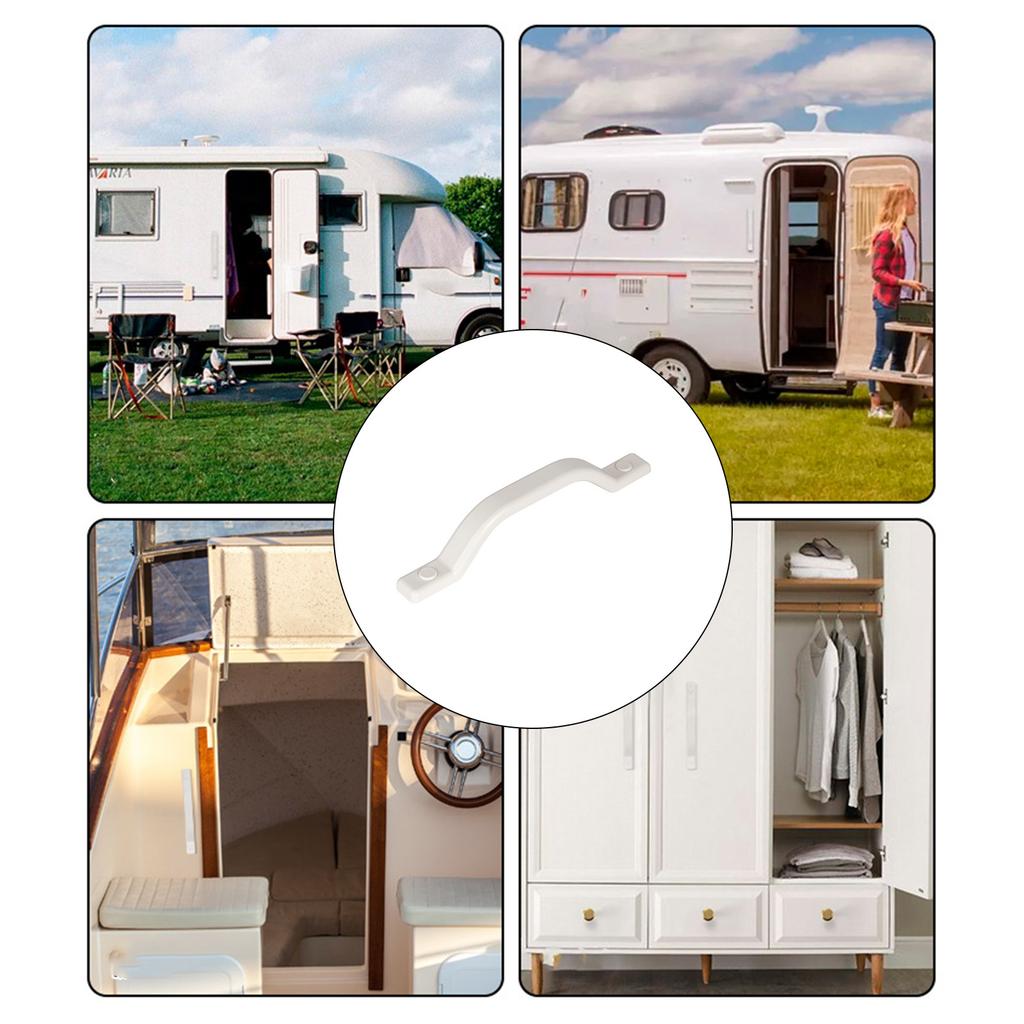 Nylon Grab Handle, 9.45inch White Entry Door Assist Handle,Entry Safety Grab Handle for Trailer Campers