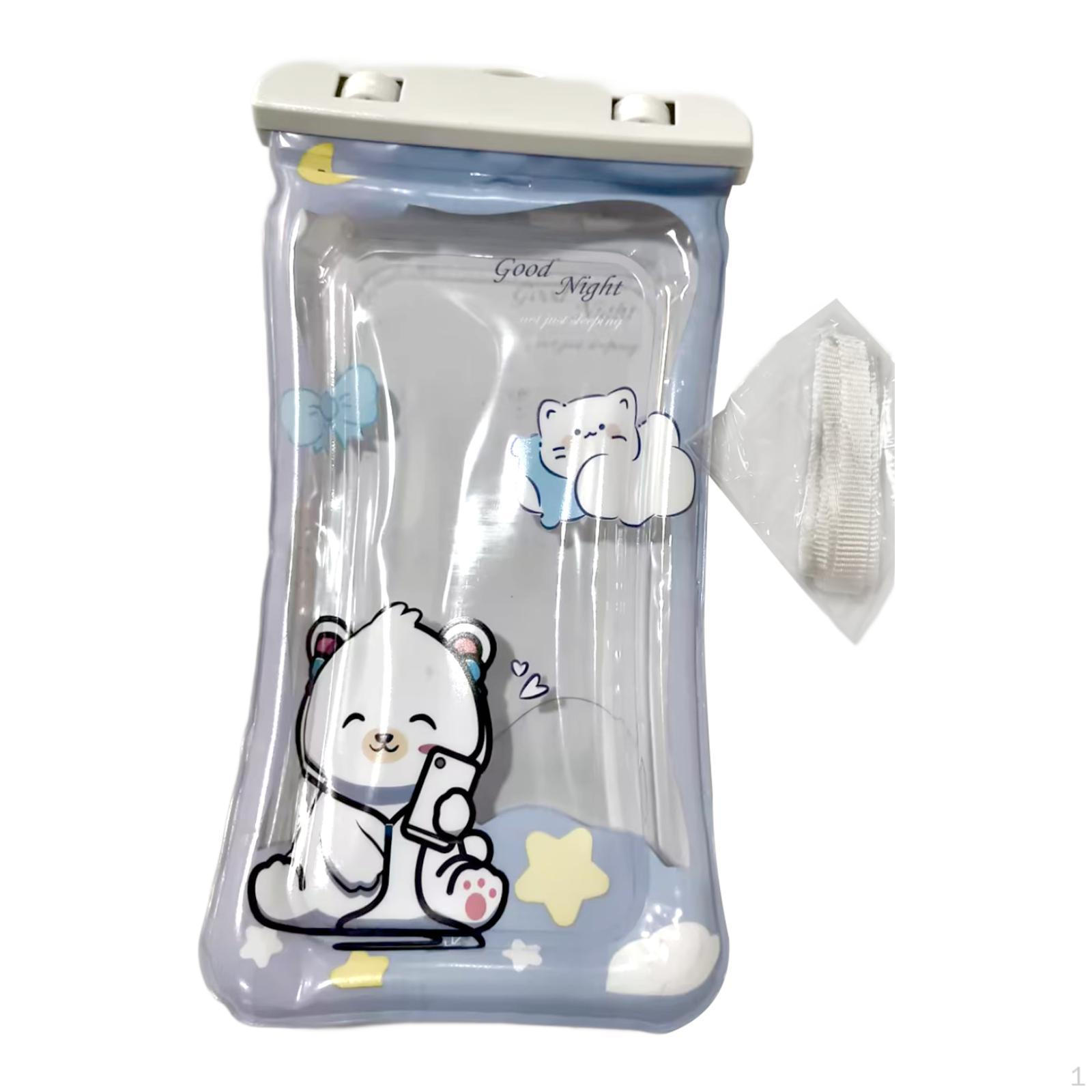 

Водонепроницаемый чехол для телефона с рисунком, защитный чехол для мобильного телефона с ремешком для подводного плавания White Bear