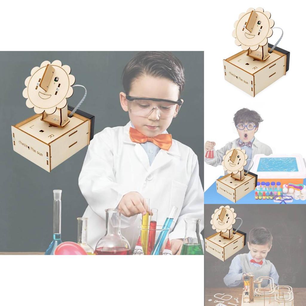 Educational Diy Wood Solar Powered Sun Model Stem Material Kit For Kids Aged 8 And Up