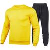 Mens Casual Sportswear Set Long Sleeve Hooded Top Full Length Pants Cotton Blend Comfort Fit