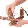 Bird Toys Wooden Perch Toy for Large Birds Natural Wood Parrot Swing Chew Toy Easy To Install for African Greys Mini Macaws
