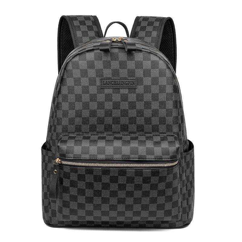 Women's backpack versatile presbyopia backpack PU backpack large capacity school bag couple backpack