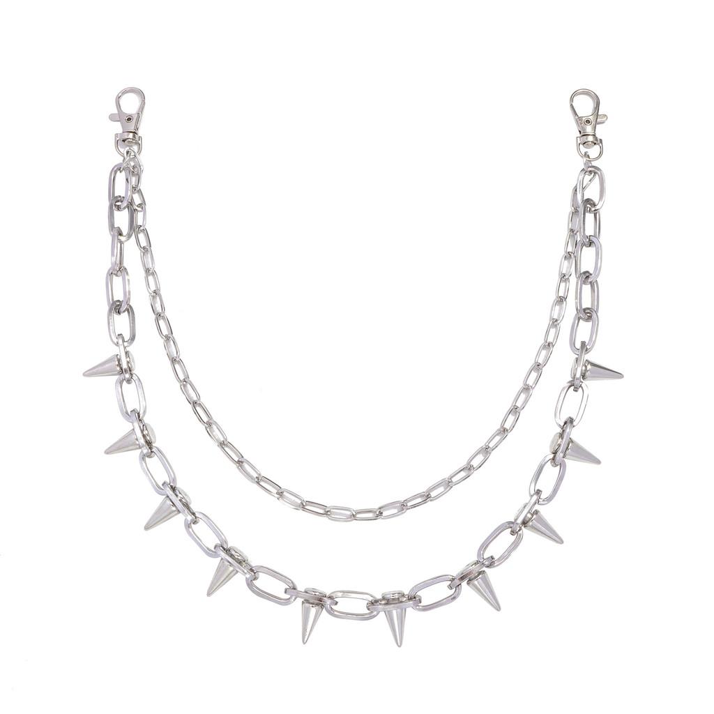 Metal Rivet Hip Hop Waist Chain For Unisex Stage Performance And Dance Costumes