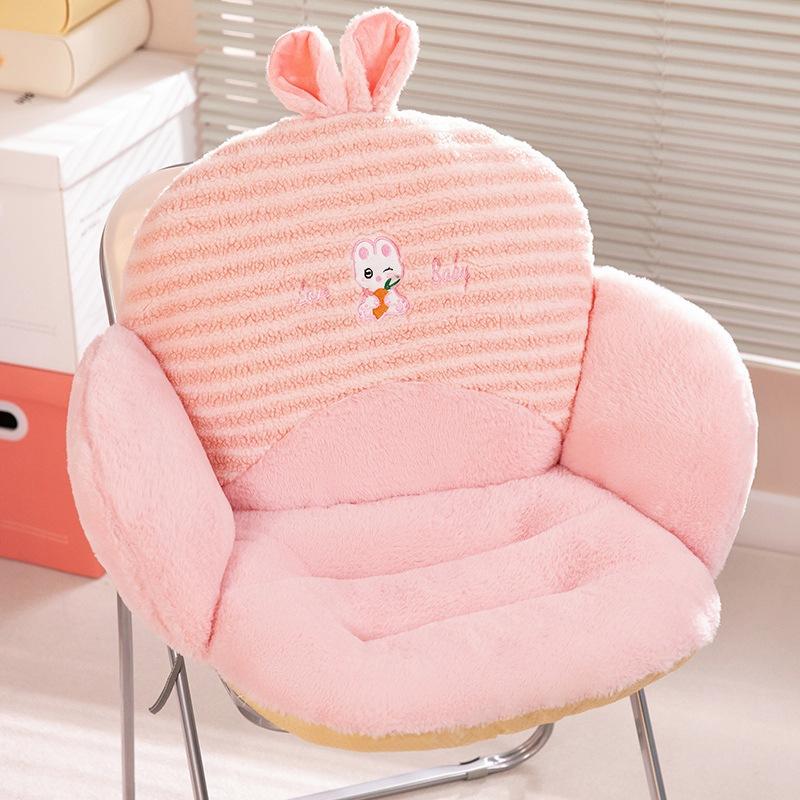 

Cute Cartoon Half Surrounded Backrest Integrated Cushion Office Seat Pads Plush Tatami Backrest Mats Comfortable and Reliable Anti Slip Seat Cushions 50 * 40 * 35cm [recommended for children]