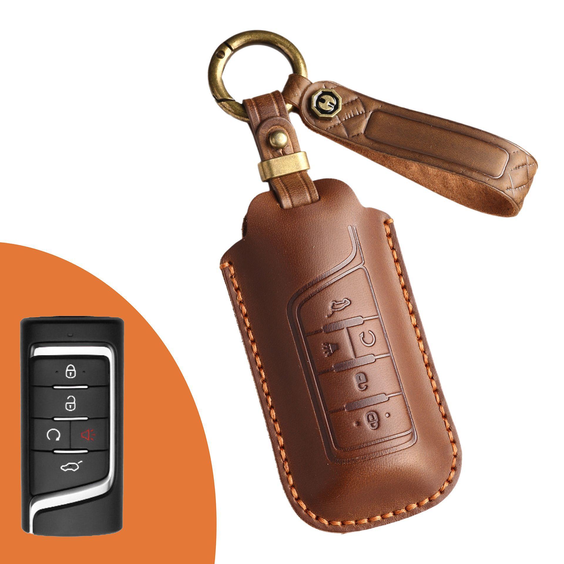 

Ретро чехол для ключа подходит для чехла для ключа GAC Trumpchi GS4 M6 GS5, кожаный, ручной работы, автомобильный брелок.