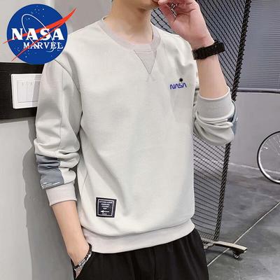 Męska bluza dresowa z długim rękawem z okrągłym dekoltem NASA MARVEL