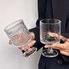 ZISIZ Retro Sunflower Embossed Glass Cup