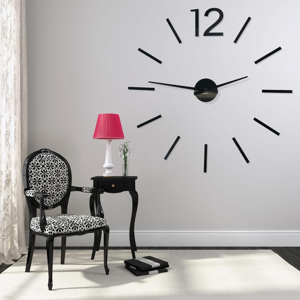 Modern stick-on wall clock 100-130cm