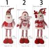 Mini Stretchable Leg Christmas Doll Cartoon Christmas Knitted Doll Long Legged Elk Doll  Office