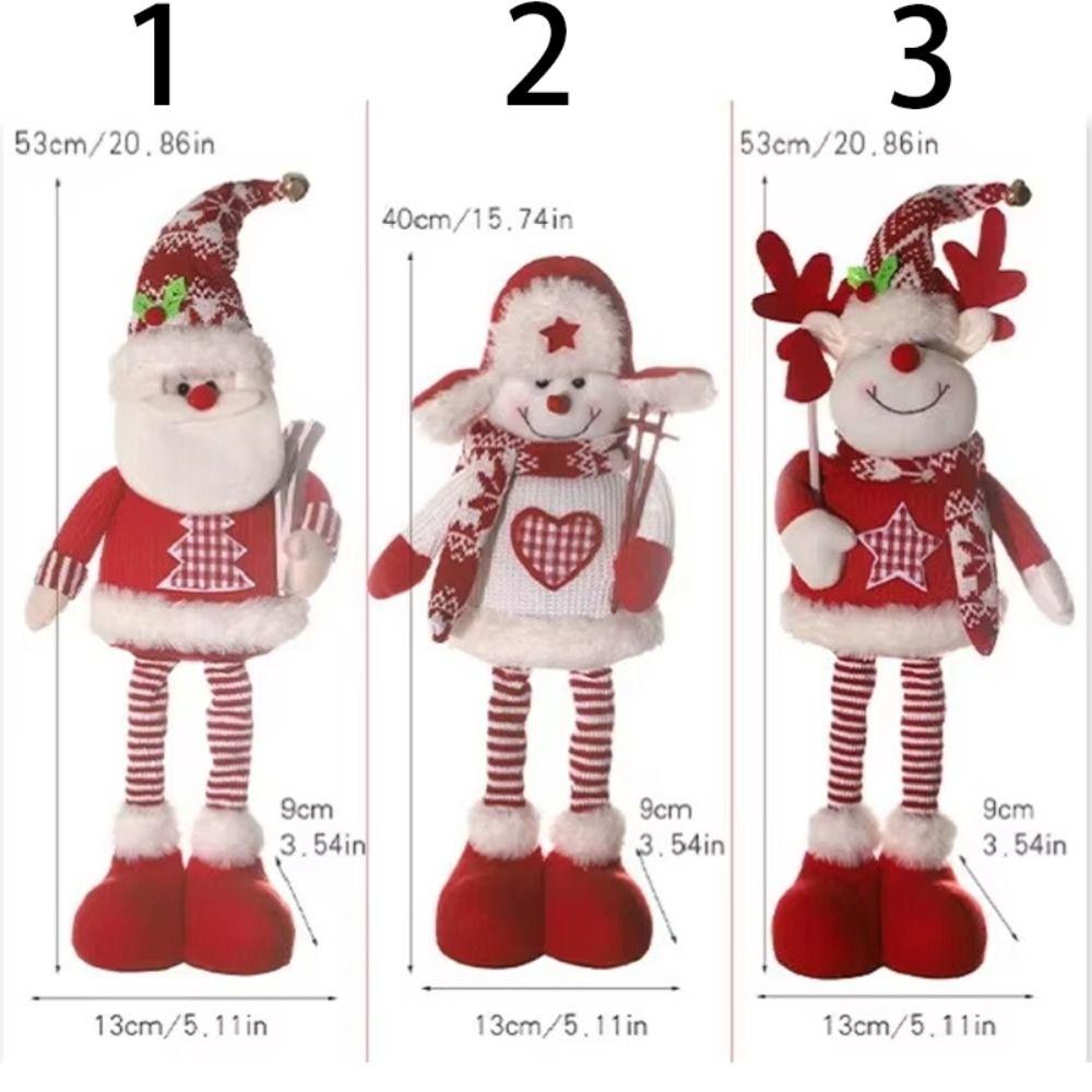 Mini Stretchable Leg Christmas Doll Cartoon Christmas Knitted Doll Long Legged Elk Doll Office